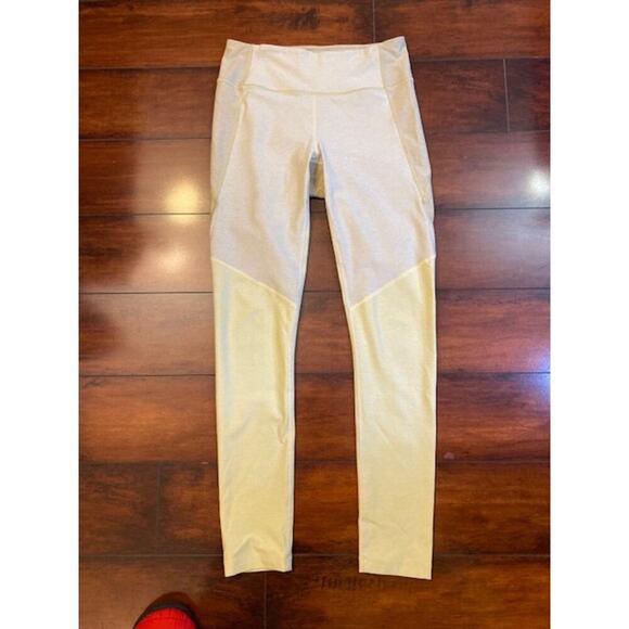 Outdoor Voices Leggings Women's Color Block Small Green Yellow Pull On - Picture 4 of 4